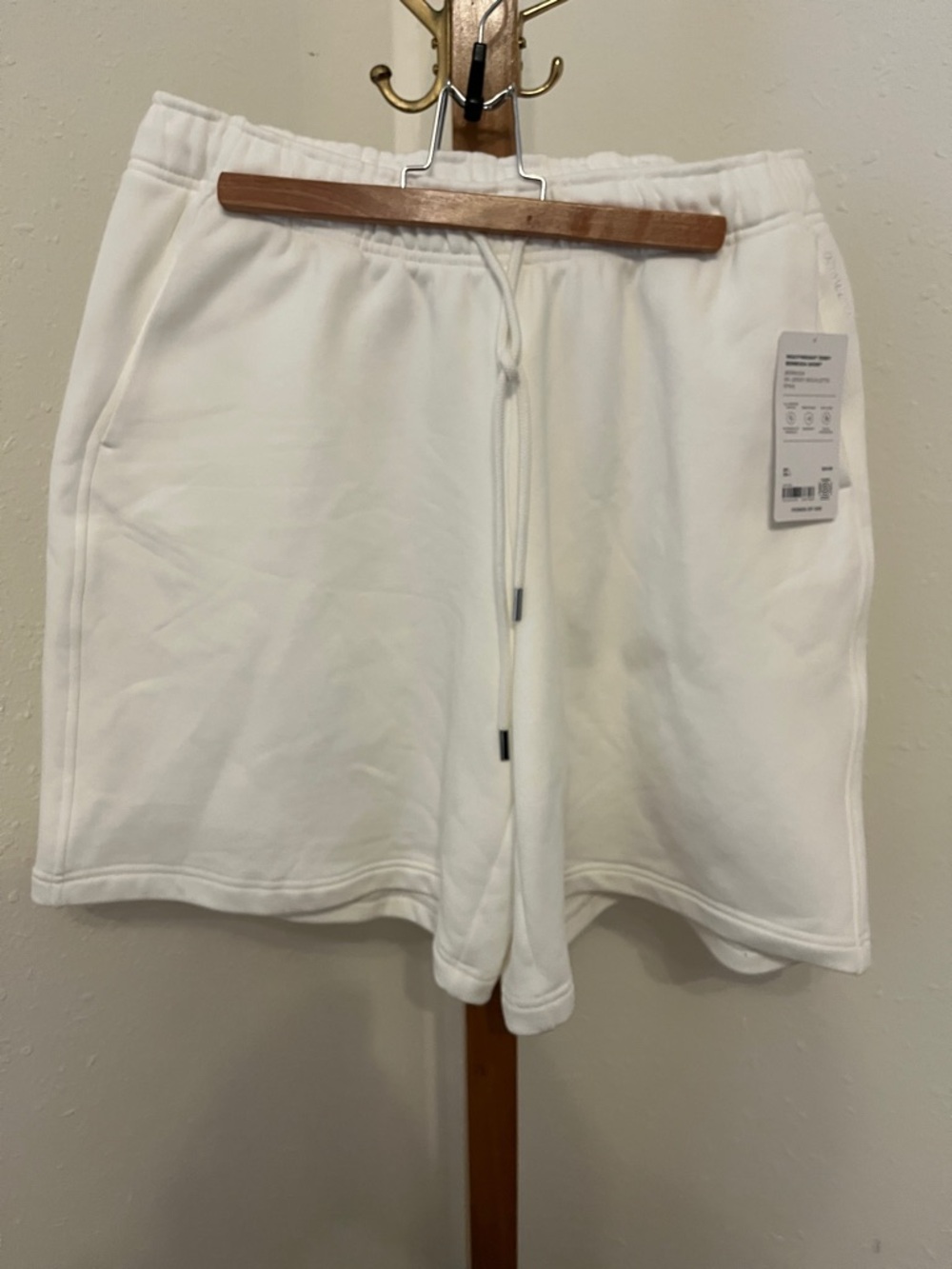 Athleta White Drawstring Athletic Lounge Shorts
